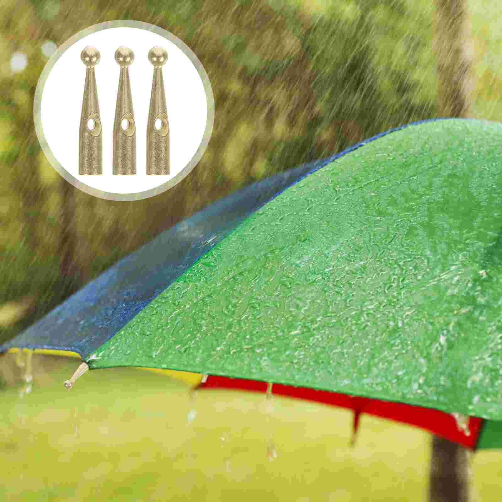 10 Stück Universal Regenschirm Schwanz Perlen Metall Regenschirm Knochen abdeckungen Ersatz Regenschirm Schwanz Perlen für Falt schirm Zubehör
