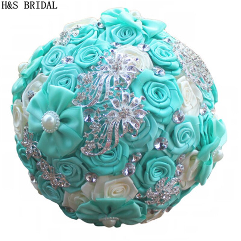 H&amp;S BRIDAL Blue Wedding Bouquet bouquet de mariage wedding flowers bridal bouquets wedding accessorize