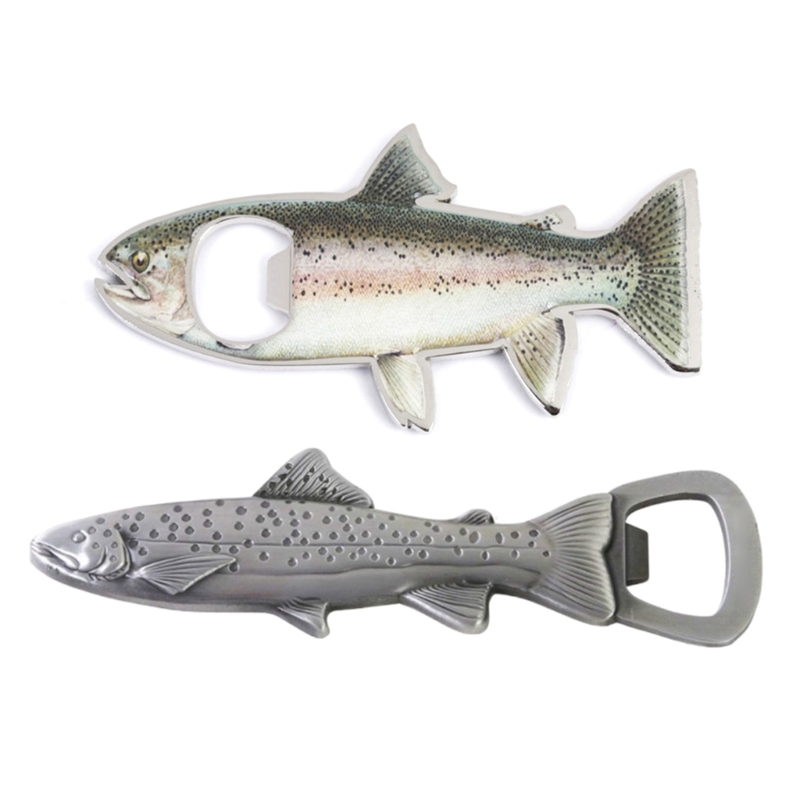 Ergonomic Stainless Steel Fish Beer Bottle Opener Easy to Cleans Bottle Opening Tool Suitable for Various Bottles