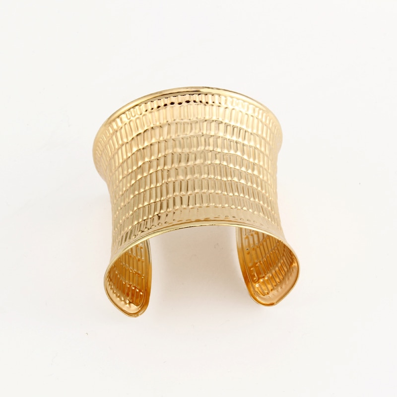 Dayoff europese gouden kleur open manchetten armbanden armbanden persoonlijkheid stippen eenvoudige manchet armbanden voor dames sieraden  b024