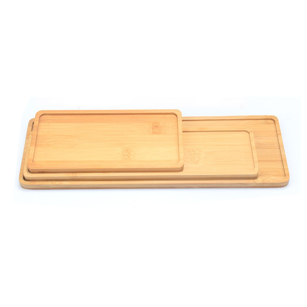 Mini Pflanze Blumentopf Rechteck bilden Bambus Untertasse Anlage Tablett Stand Favor Sukkulenten Topf Fach Einfache Elegante Wohnkultur