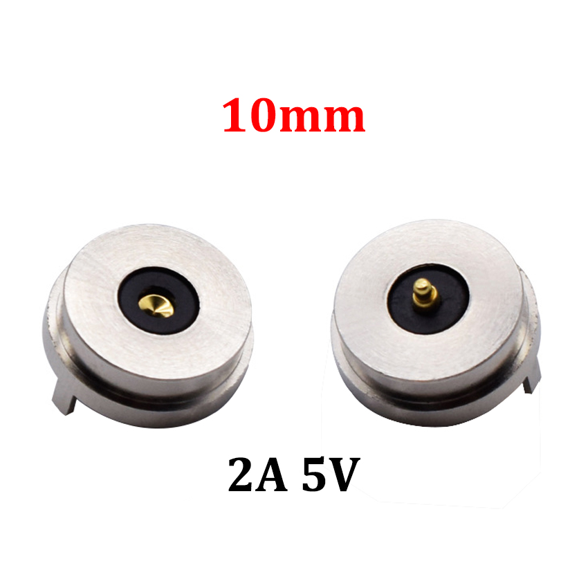 Cltgxdd Spring-Loaded Magnetic Pogo Pin Connector 2Pin Male Female 10A 2A 5V DC Power Charge Probe Magnet Charging Connector
