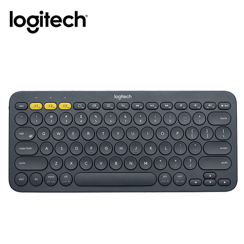 Logitech K380 sans fil Bluetooth clavier portable multi-appareil Apple téléphone ipad ordinateur mac ultra-mince clavier muet: Black