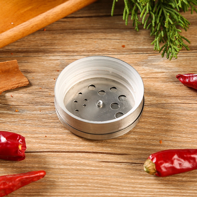 Aço inoxidável spice jar sal açúcar tempero pimenta shaker tempero pode com cobertura rotativa churrasco spice armazenamento garrafa ferramenta de cozinha
