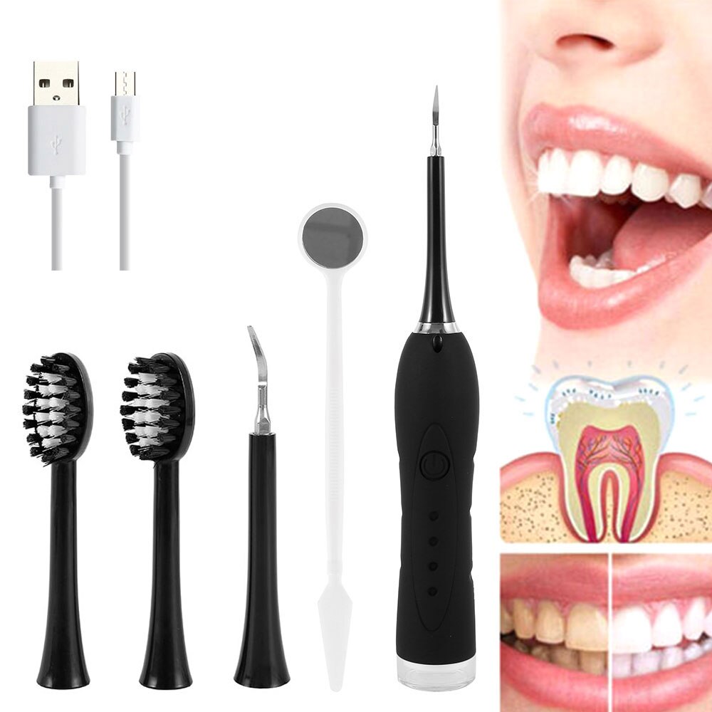 Usb Opladen Tooth Cleaner Huishoudelijke Tandsteen Remover Elektrische Monddouche Tandsteen Remover Ultrasone Whitening IPX6
