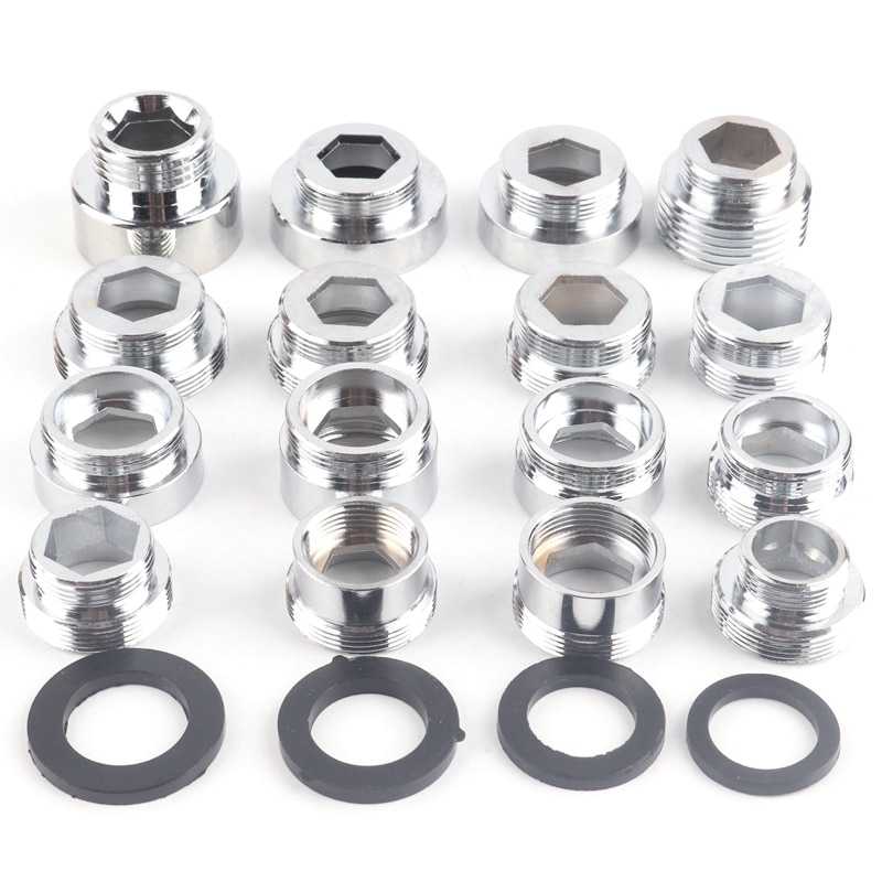 2 stk vandhane belufter fittings 16 18 20 22 24mm g3/4 g1/2 køkken vandhane adapter kobber vandrenser tilbehør