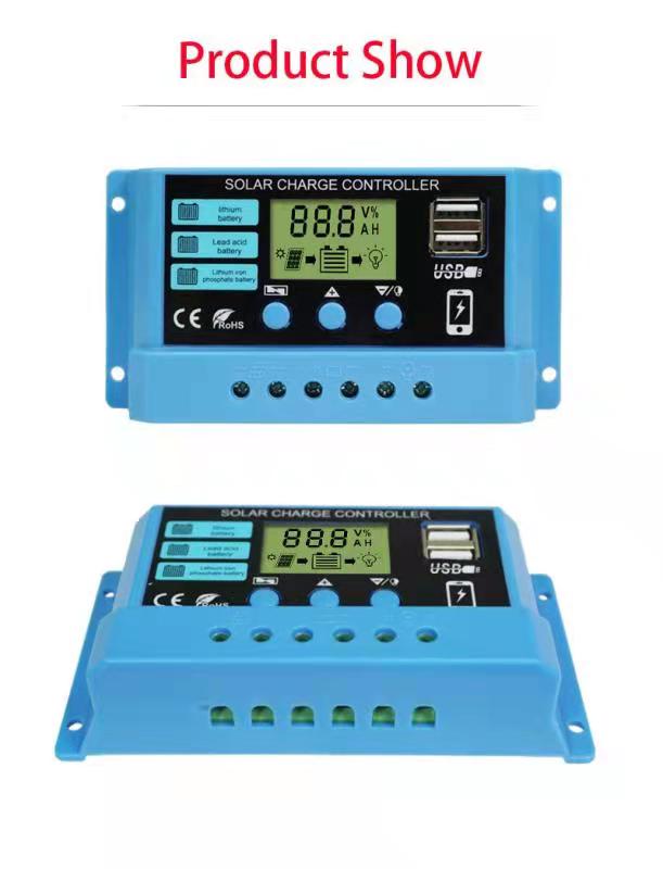12v/24v lcd aurinkopaneelien lataussäädin 20a 12v/24v automaattinen joustavalle aurinkopaneelille 100w-200w