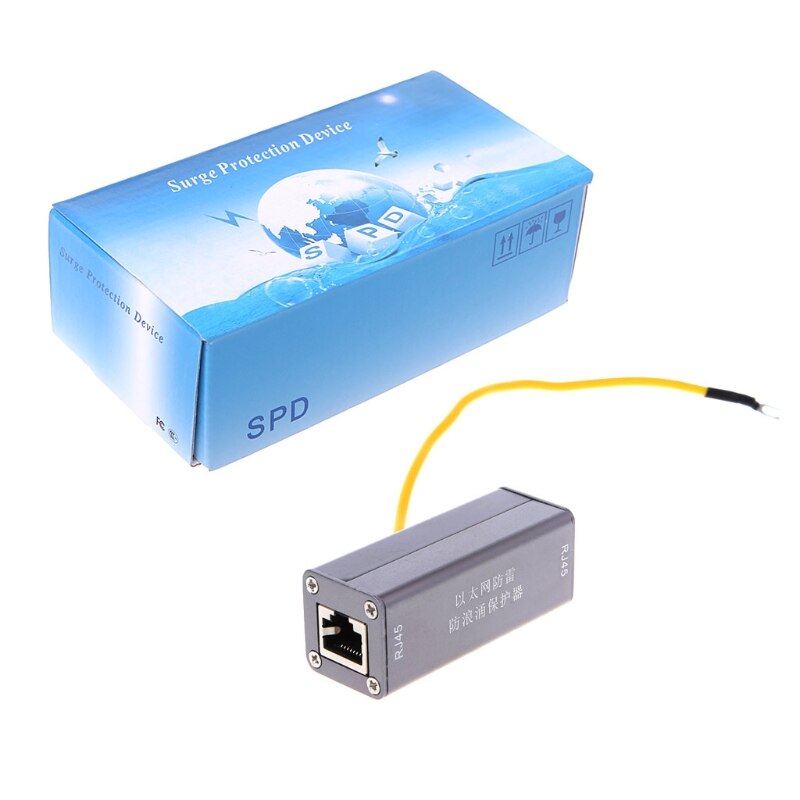 Ethernet Network Card RJ45 Surge Protector Thunder Lightning Arrester Protection Device