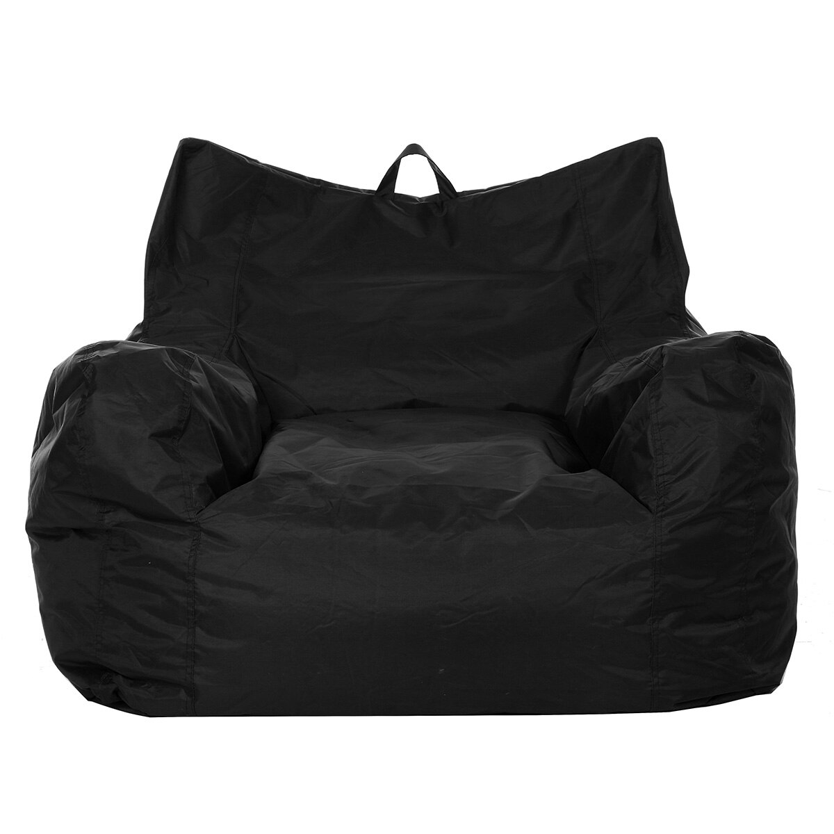 Komfortable dovne sofaer stole dække uden fyldstof 420d oxford klud vandtæt liggestol sæde sækkestol pose puff puff sofa tatami: Sort