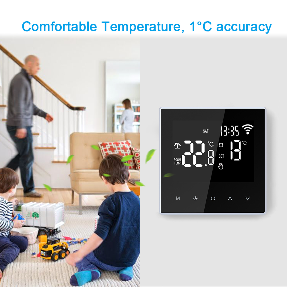 Termostat wifi golvvärme app styrtermostat för golvvärme 16a ac 100-250v programmerbar wifi-termostat
