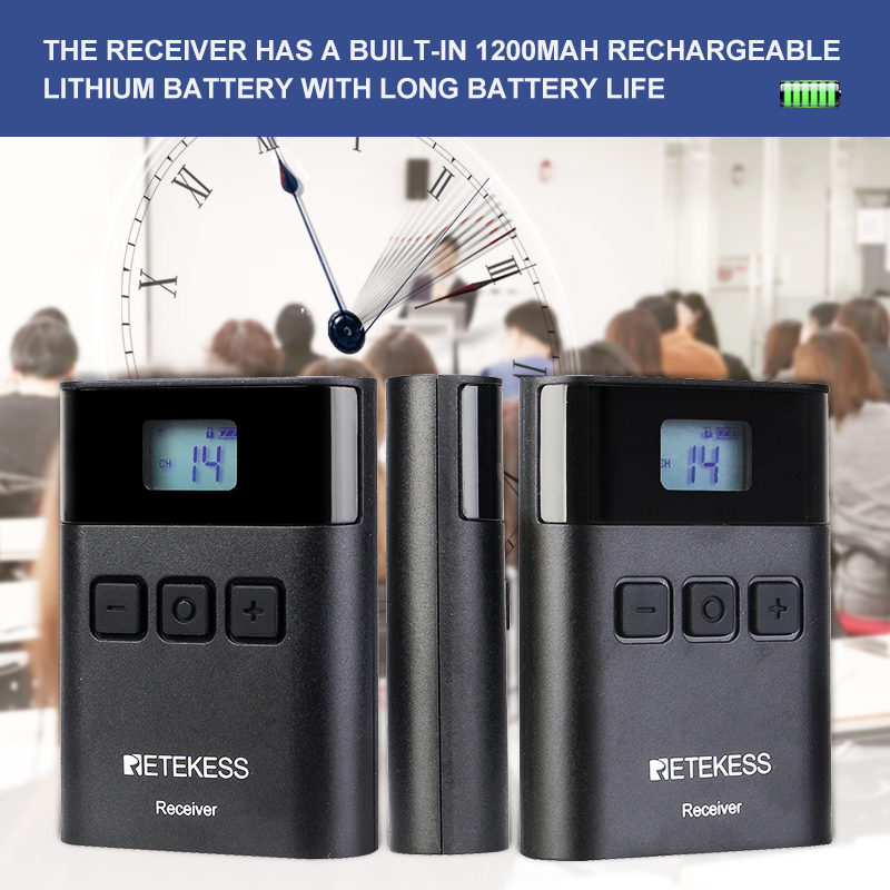 Retekess TT122 Tour führen System kabellos Empfänger Für Kirche Übersetzung Reisen Museum Geschäft Treffen Ausbildung Ausflug