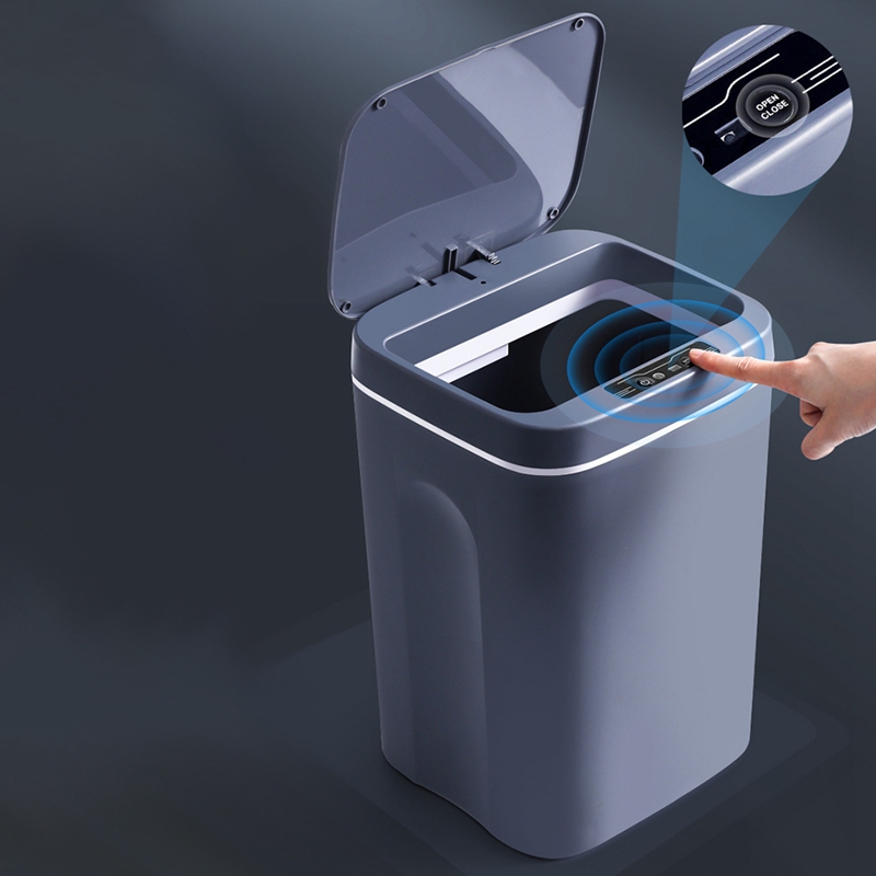 14L USB Charging Smart Trash Can Automatic Sensor Dustbin Intelligent Sensor Rechargeable Electric Waste Bin Rubbish Can