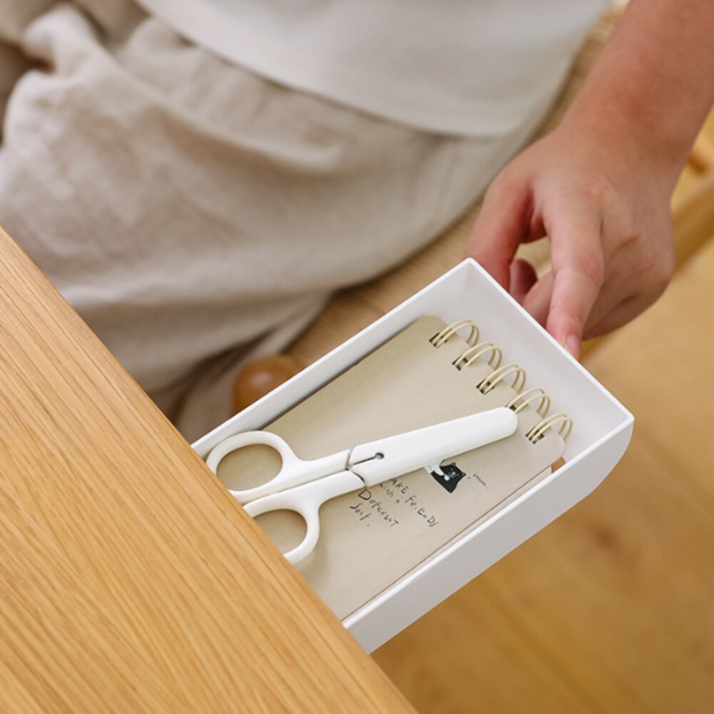 Drawer Box Under Table Drawer Storage Box Hidden Paste Style Office Stationery Kitchen Storage Drawer Storage Box