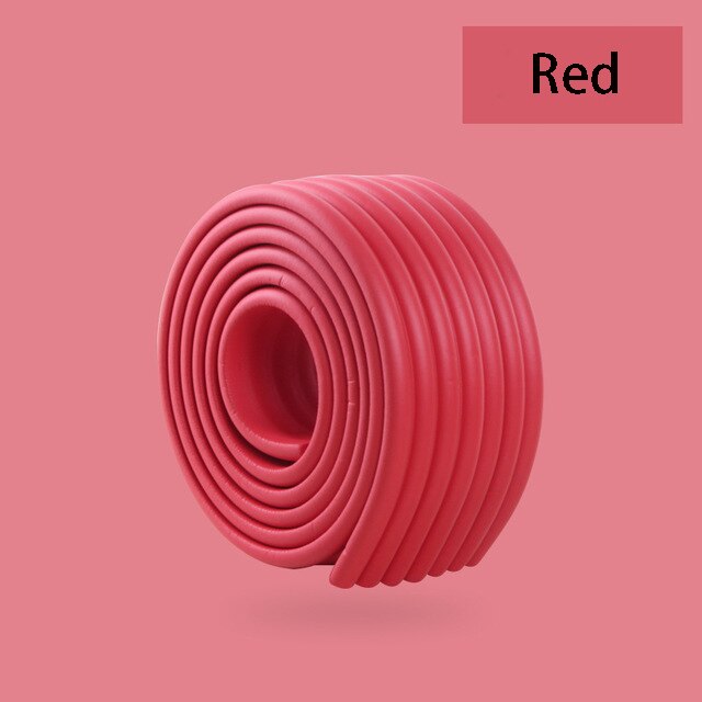 2m baby barnsäkerhet bord hörnskydd skydd barn skum stötfångare kollision breda kuddremsor glas skrivbord kant krockbygel: Röd