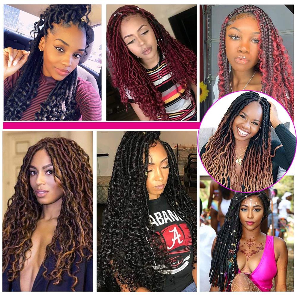 LISI chica peluca extensiones de cabello sintético para las mujeres jóvenes Crochet Artificial sintético trenzado pelucas ondulado trenzado trenzas