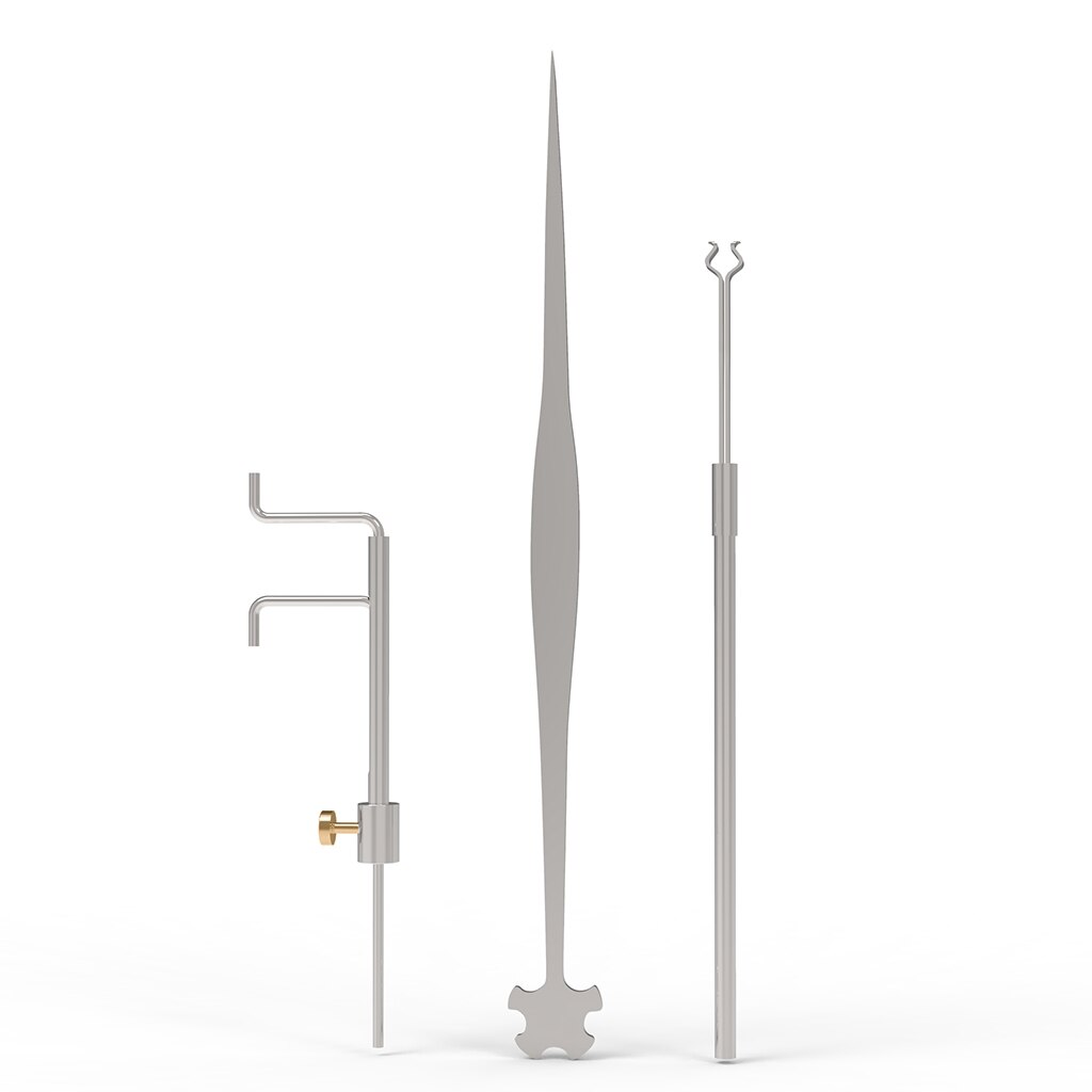 LOMMI – Kit d&#39;outils de Luthier pour violon, outil de mesure du son, Clip de récupération et réglage, Kit de réparation de fabrication de violon en métal argenté: 3PCS SET