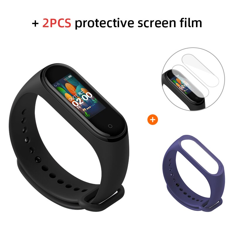 Global Version Xiaomi Mi Band 4 Smart Uhr Herz Rate Fitness Aktivität Tracker Armband Bunte Display Smart Band 135 mAh: Add Blue n 2PCS