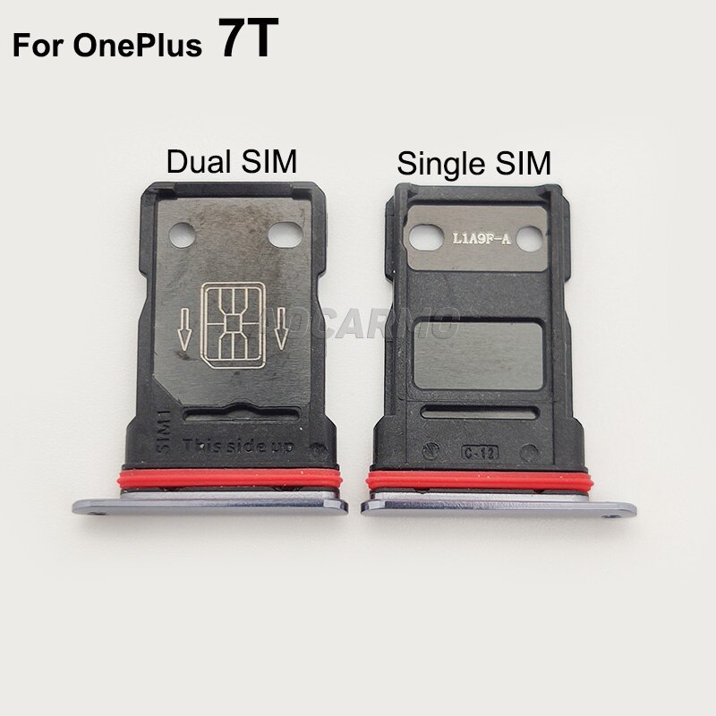 Aocarmo Dual & Einzelne SIM Karte Tablett Für OnePlus 7T Sim Karte Slot Halfter Reparatur Ersatz Teile