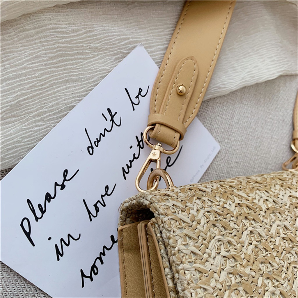 Sac Bali tissé à la main Bolsa Feminina sac carré boucle rotin paille sacs cartable vent bohême plage Bolsa sac en osier bolso paja