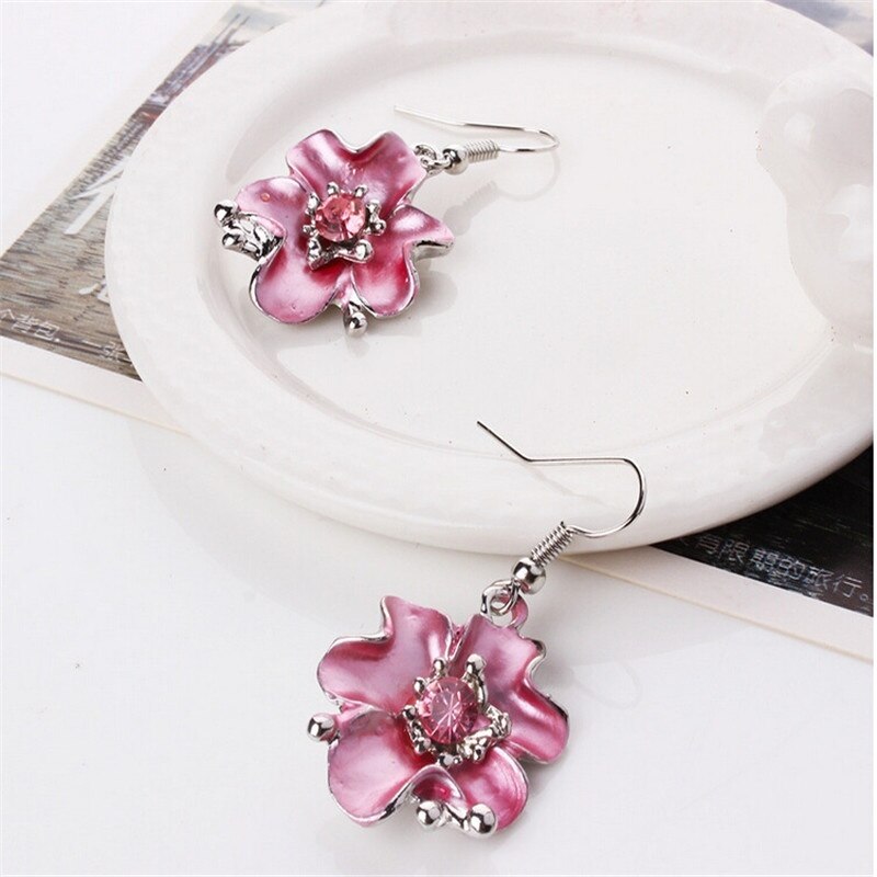 joyería goteo flor collar gargantilla pendientes mujer primavera estilo