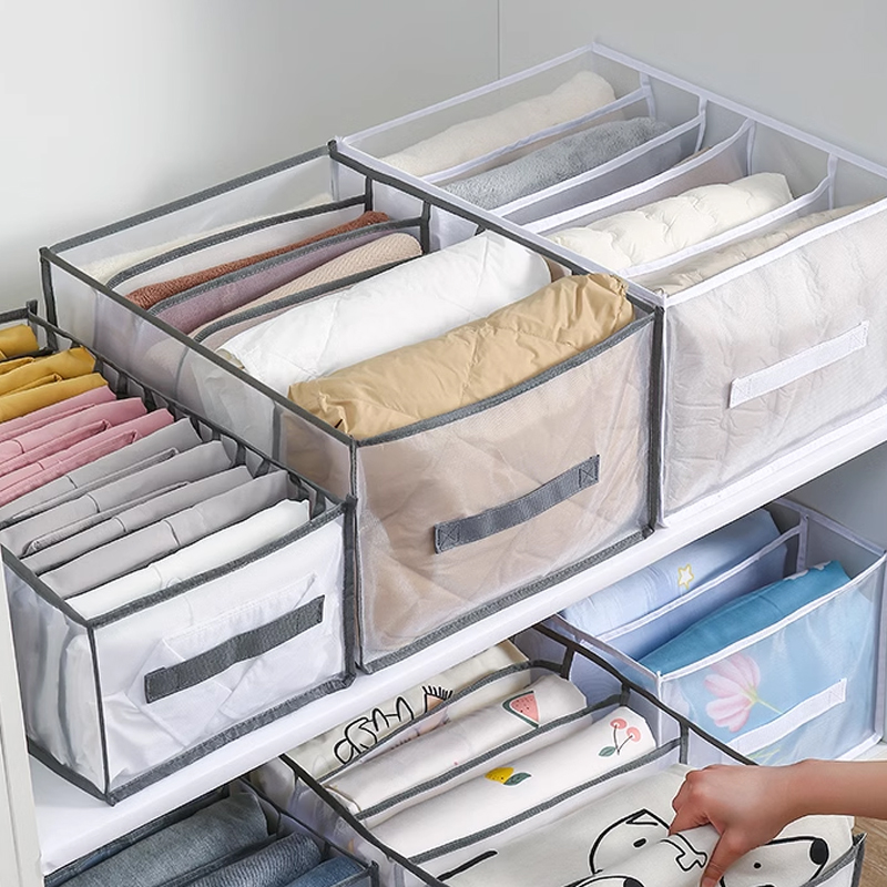Jeans Organization Storage Box Closet Organizer For Underwear Clothing System Socks Pants Drawer Organizers Cabinet