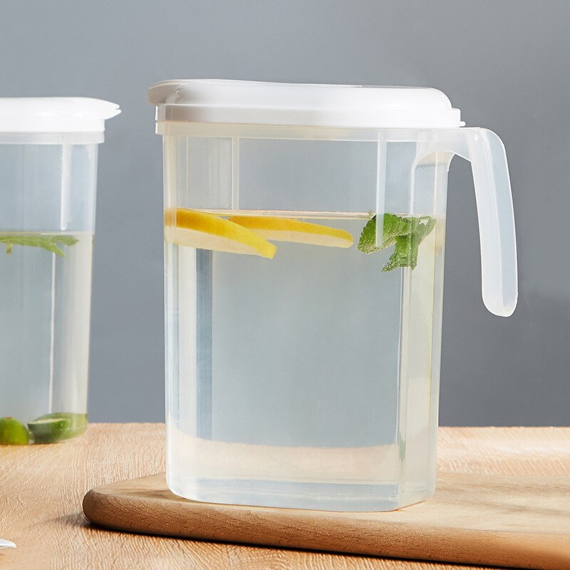 1800ML Large Capacity Kitchen Refrigerator Cold Water Bottle Transparent Plastic Kettle Sealed Container Tea Lemon Juice Jug