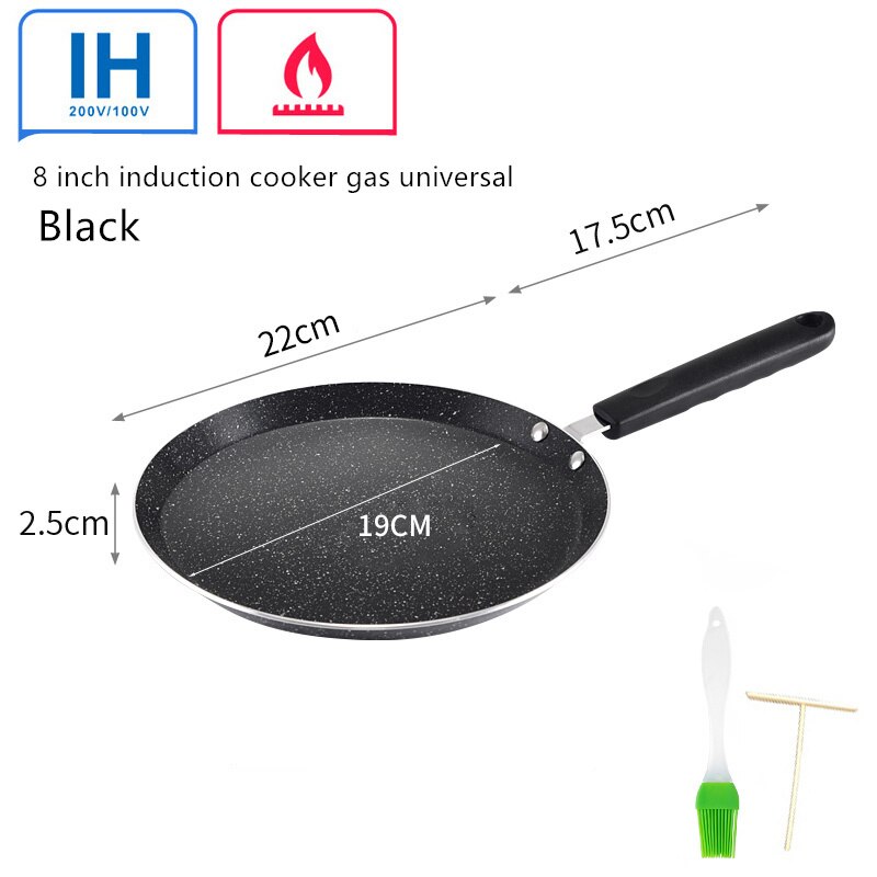 Nonstick Pan Pancake Steak Frying Pan Melaleuca Cake Special Small Omelette Breakfast Pan Pancake Pan: Black Medium