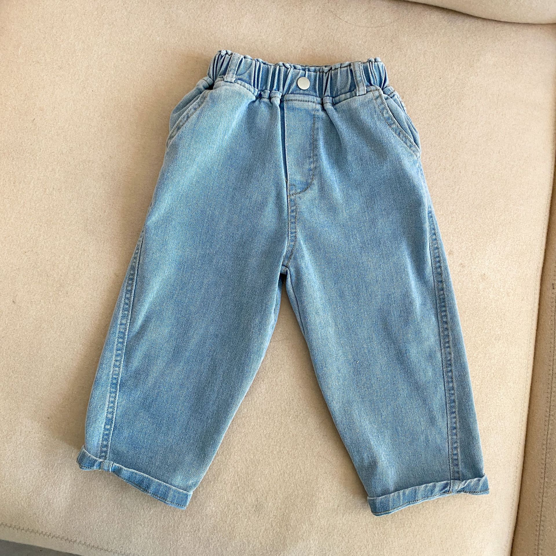 Jeans en Denim pour filles, printemps 2022: light blue / 3T