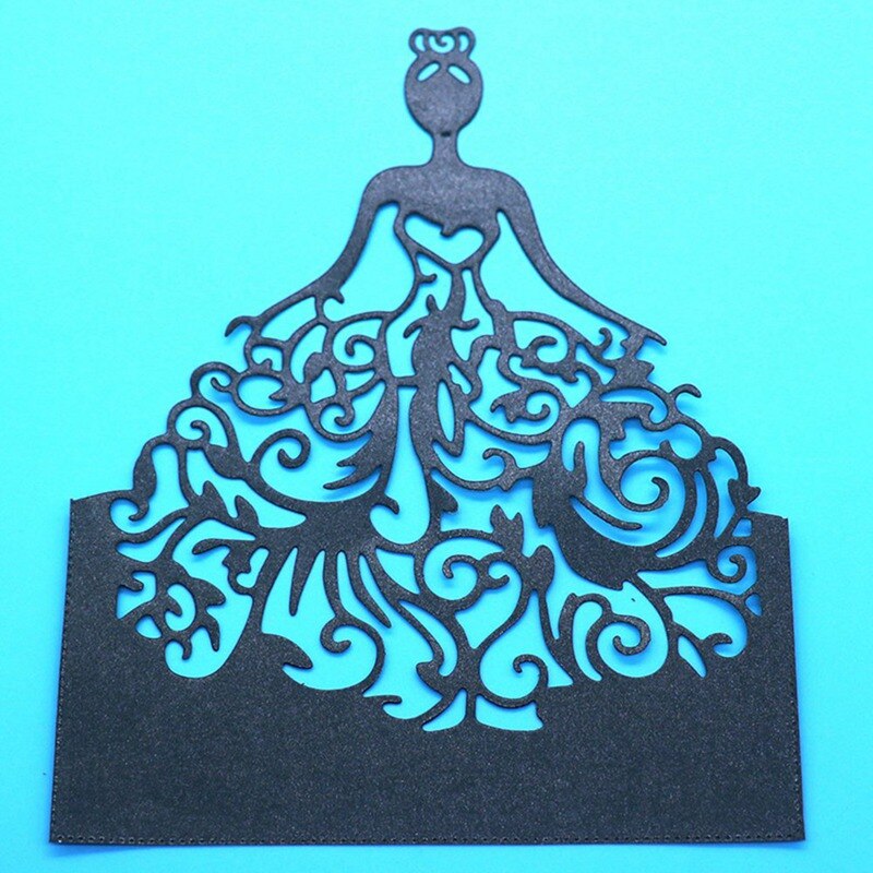 Women Wedding Dress Metal Cutting Dies Wedding Bride Dress Stencil For DIY Scrapbooking Paper Photo Embossing Card Decor Crafts