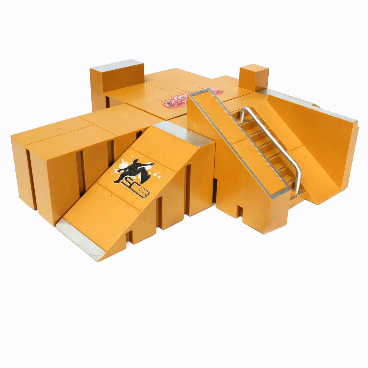 Mini Finger Skating Board Combination Toys Set ABS Skate Park Ramp Parts Educational Toy FKids Fingerboard Trainning