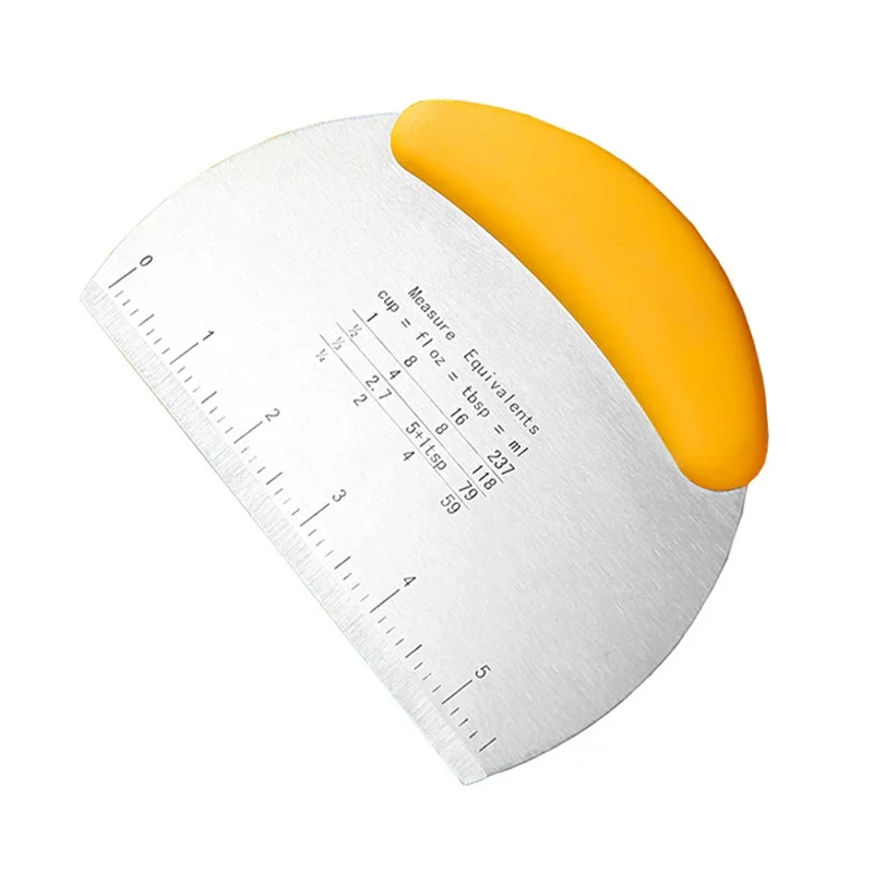 Grattoir à pâte pour pain et Pizza, coupe-pâte, grattoir à pâtisserie, banc en acier inoxydable, couteau à pâte, hachoir, Gadgets de cuisine de cuisson: Or