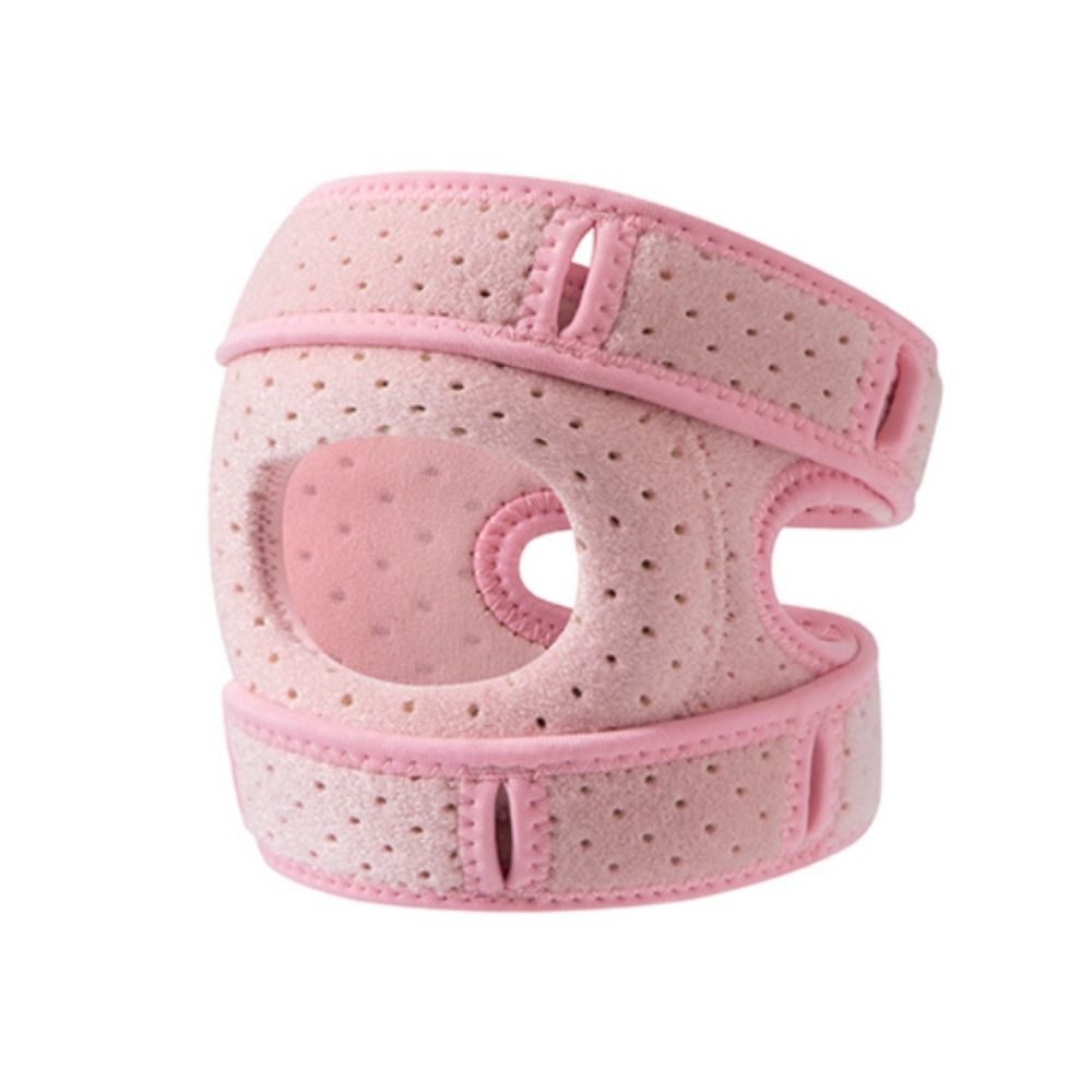 Patella Protector Patella Knee Brace Adjustable Soft Patella Protect Band Damping Comfortable Sports Knee Brace: XS / Red