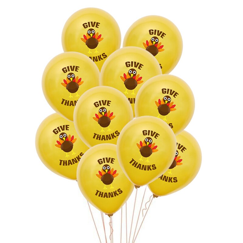 Kalkun ahorn blad græskar latex balloner taksigelsesdag fest dekoration guld takke folie brev balloner fødselsdag globos
