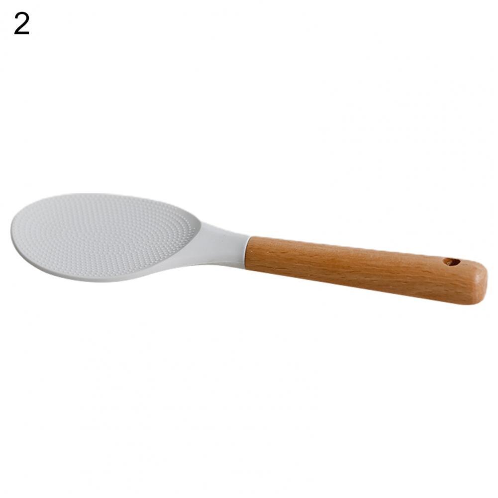 Pala de silicona resistente al calor para cocinar, pala de superficie irregular, paleta de arroz sin olor, herramienta de cocina:  White 2