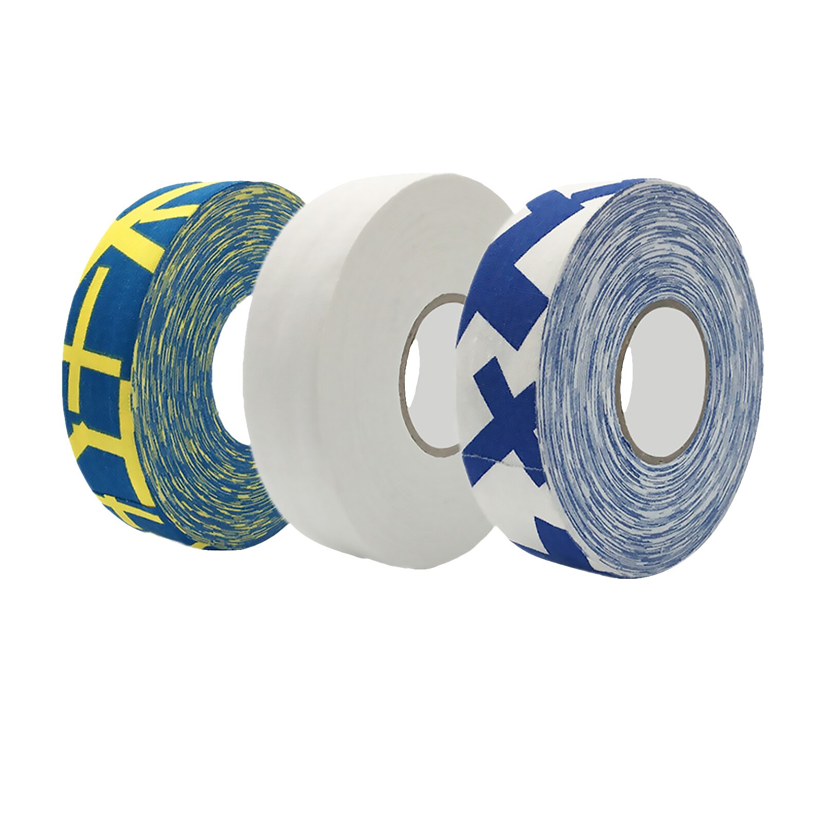 Hockeytape, 3er- pack, mehrzweck-stofftaperolle für eishockey, inlineskishockey, schlägerblattschutz, lacrosse, baseballschläger: Stilc