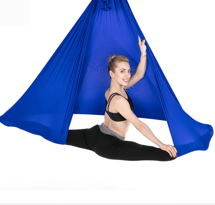 Aerial Yoga Hammock Premium Aerial Silk Yoga Swing Antigravity Yoga: Deep Blue