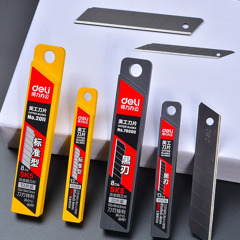 Box Cutter Utility Knife Replacement Blades , Carbon Steel Metal 18mm 9mm Snap-Off Blade For Retractable Utility Knives