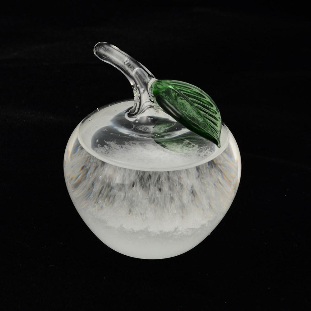 Lille krystal vejrudsigt flaske glas stormflaske æble fuglform stormflaske kontor dekoration