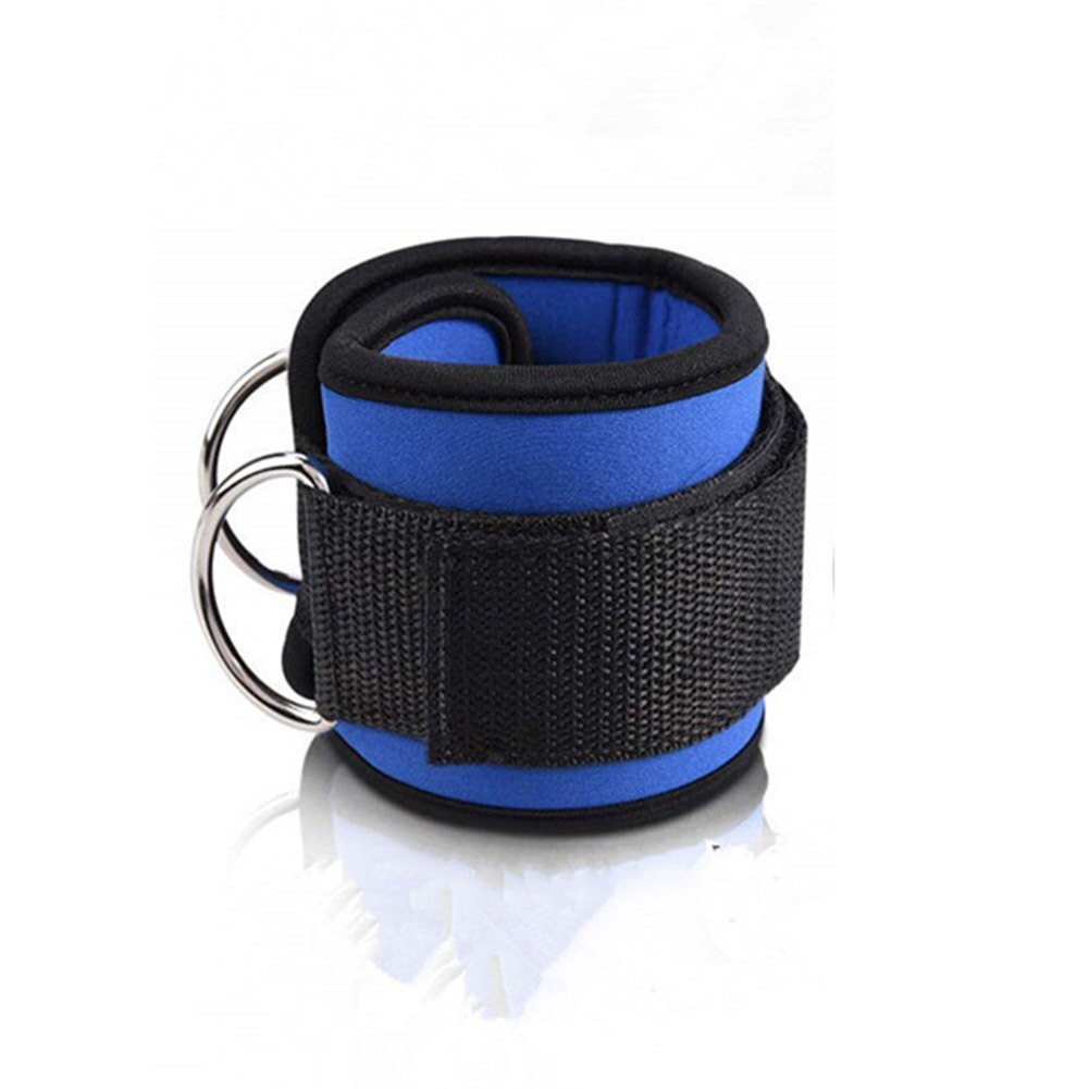 1 pces exercício ginásio levantamento de peso fitness d-ring tornozelo cinta cabo fixação cinta YS-BUY: Azul