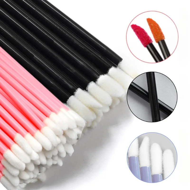 Jednorazowe pędzelki robić ust robić makijażu, szminki, błyszczyka, aplikatory, aplikatory robić cieni robić powiek, zestaw pędzli robić blendowania, narzędzia kosmetyczne 5 50 100 szt.