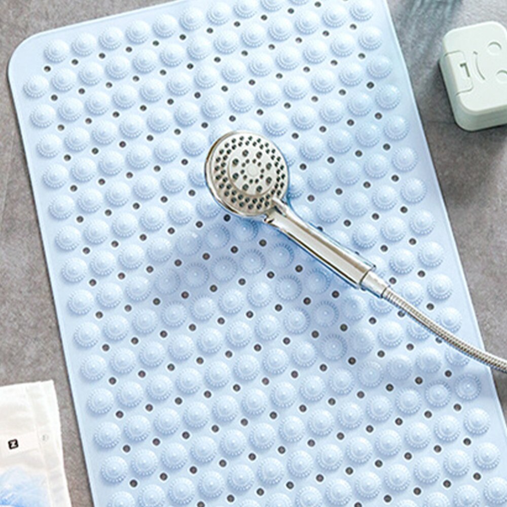 1Pcs Durable PVC Floor Mat Bathroom Foot Mat Skid Resistance Foot Mat Shower Floor Mat(White)