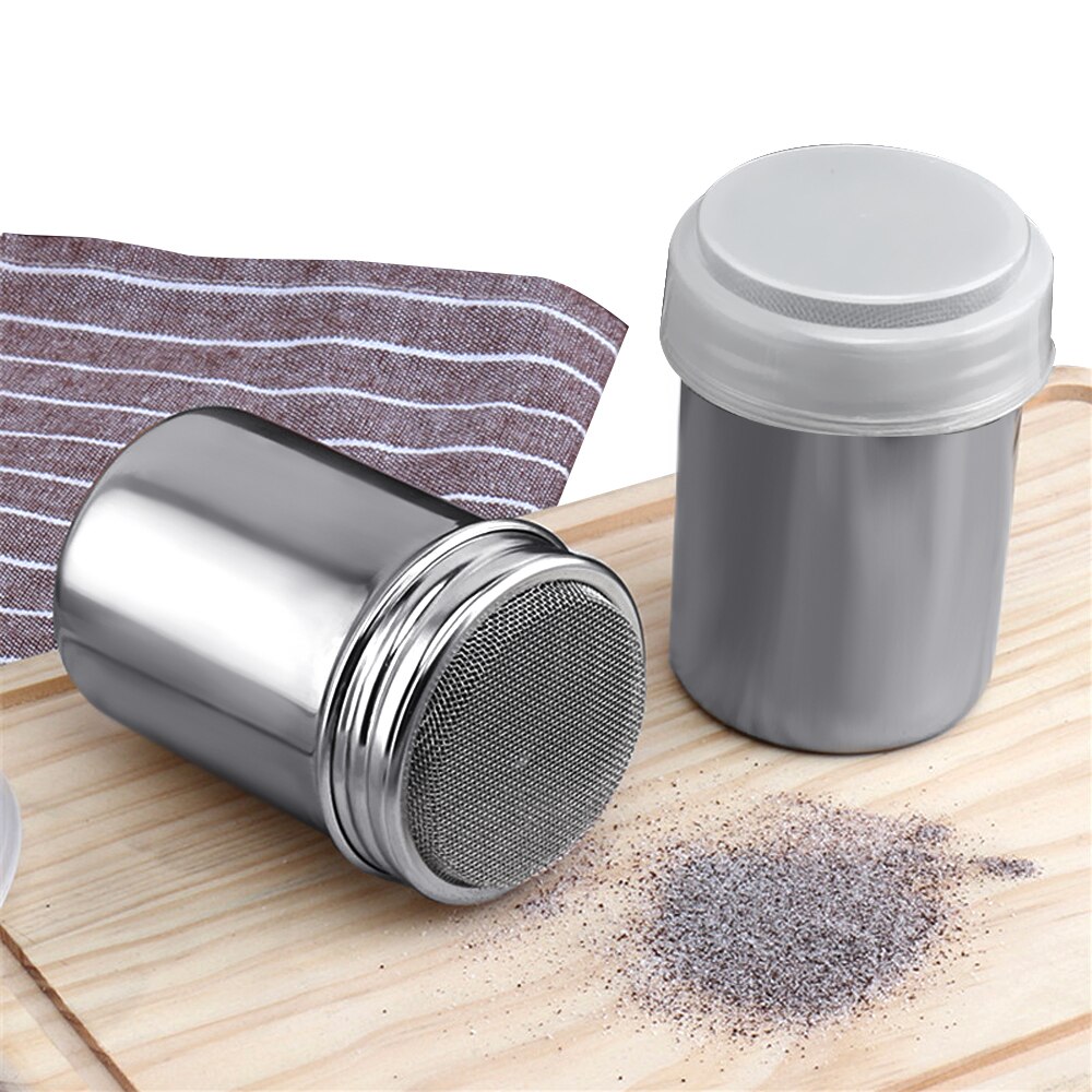 NICEYARD Stainless Steel Salt Pepper Cumin Powder Box With Mesh Duster 200ML Spice Bottle Jars Container Seasoning Box