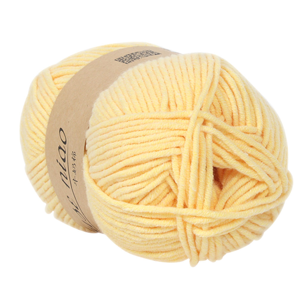 Fil de laine 5 brins de lait et de coton colorés | Bricolage, laine, coton doux, doux, écharpe Crochet épaisse poupée bébé: E