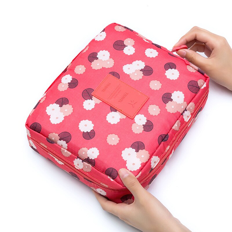 Bolsa Neceser de viaje para cosméticos, bolsos de maquillaje para mujeres, organizador de artículos de tocador, resistente al agua, almacenamiento femenino, estuches de maquillaje: S