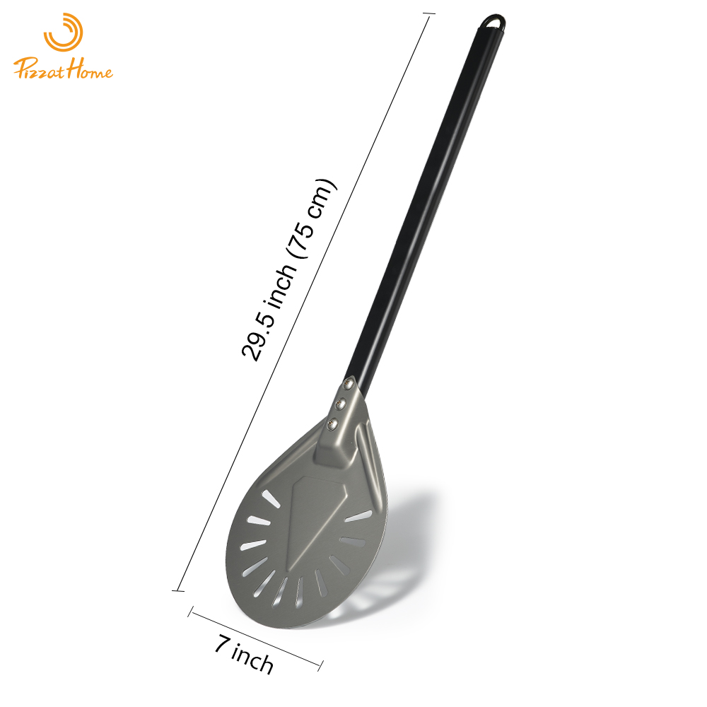 PizzAtHome 7/8/9 Zoll Pizza Drehschale Aluminium Pizzaschaufel Pizzaschale Paddel Kurzes Pizzawerkzeug Ofenzubehör: Rosa
