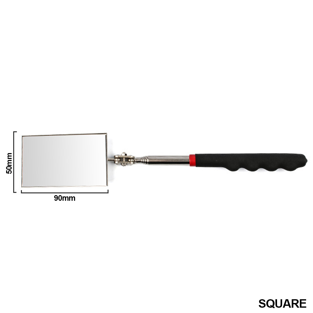 360 ° Espejo de inspección con luz LED, espejos telescópicos extensibles, herramientas mecánicas, espejo de inspección, mango telescópico, herramientas de reparación: orange