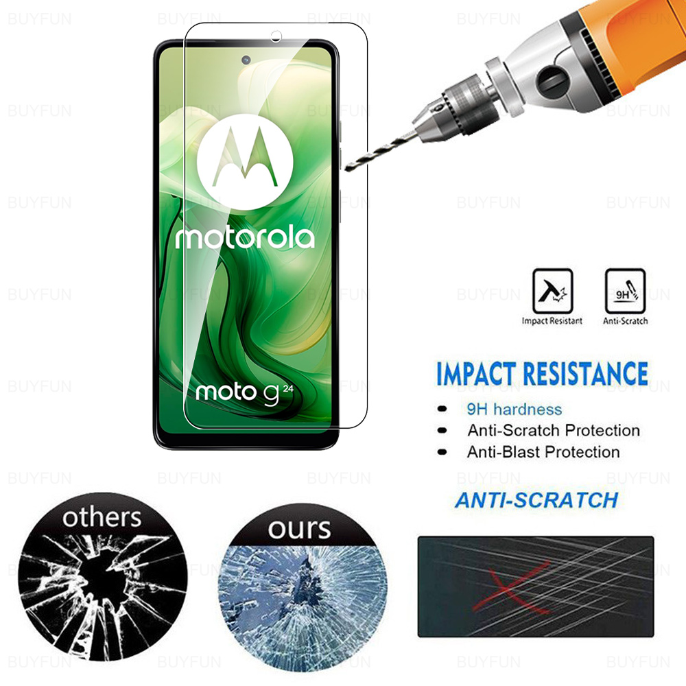 6 -i- 1 hærdet glascover til motorola moto  g24 skærmbeskytter  g 24 power  g04 g04s g14 g34 g54 g64 g84 5g linsebeskyttelsesfilm