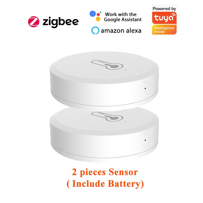 Zigbee Temperatuursensor Smart Home Thermometer Voor Tuya Smart Leven App Remote Monitor Werk Met Alexa Google Thuis Hub Nodig: 2 pieces Sensor