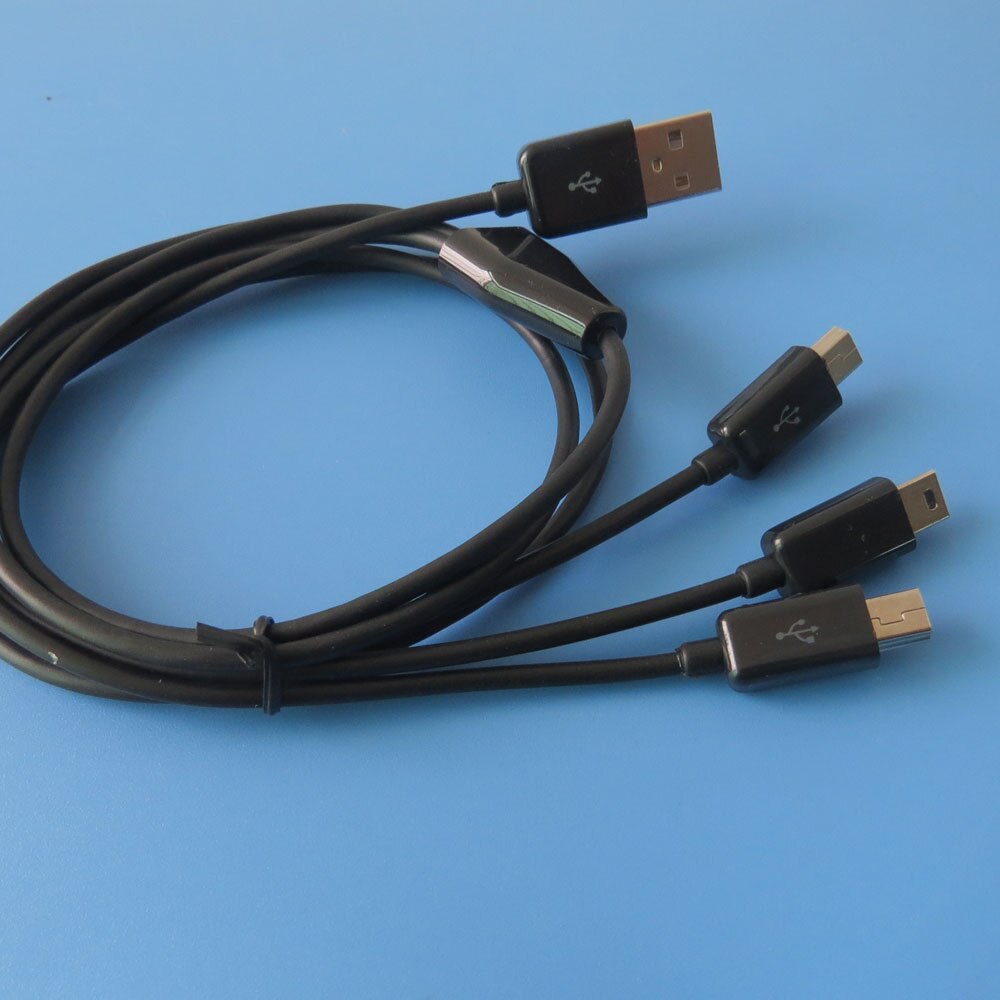 1m 3ft 3 in 1 Mini USB cable Power 3 Mini USB Devices At Once