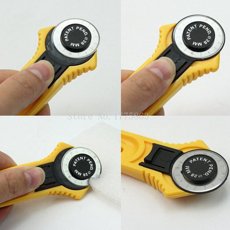 Accesorios de costura de 28mm, cortador de tela, cuchilla rotativa de corte Circular para artesanía de cuero, herramientas de costura DIY para Patchwork AA7761